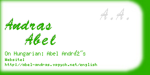 andras abel business card